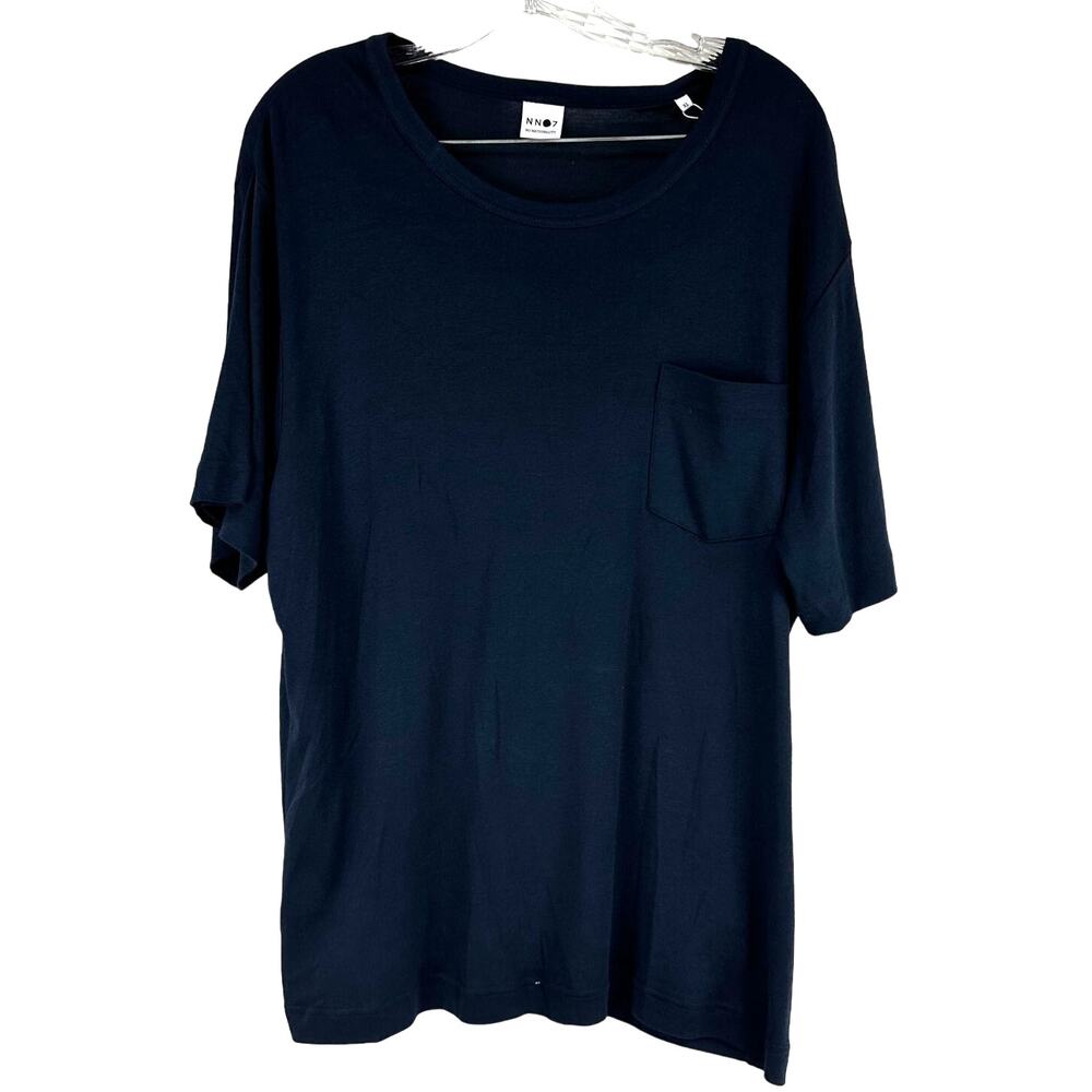 NN07 NWT Arnold 3476 Short Sleeve Tee Front Pocket Navy Blue Men's Size XL
